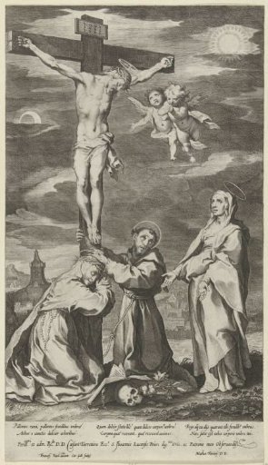 Christ on the Cross, with Mary, Saint Francis and Saint Catherine of Siena