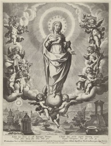 Mary on a Globe, Surrounded by Angels