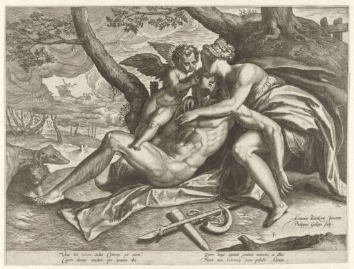 Venus mourning the death of Adonis