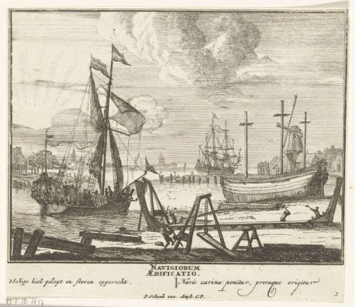 Laying the keel and raising the stem, plate no. 1, ca. 1700