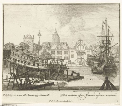 The caulking of the ship on all sides, plate no. 3, ca. 1700
