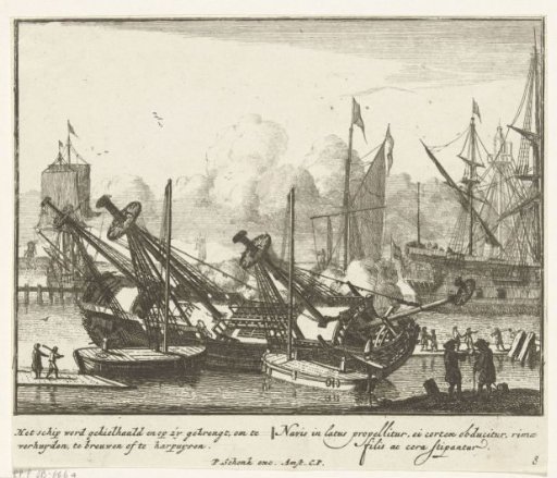 Turning the ship to clean the bottom and repair the harpoons, plate no. 8, ca. 1700