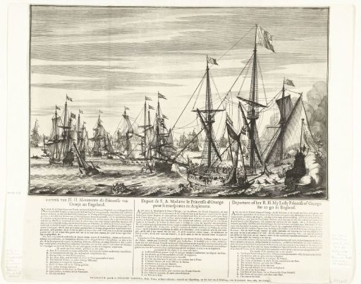 Departure of the Princess of Orange for England, 1689