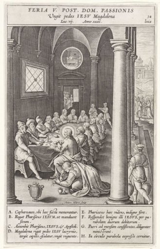 Mary Magdalene anoints the feet of Christ