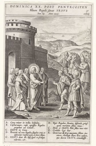 The centurion of Capernaum asks Christ for help