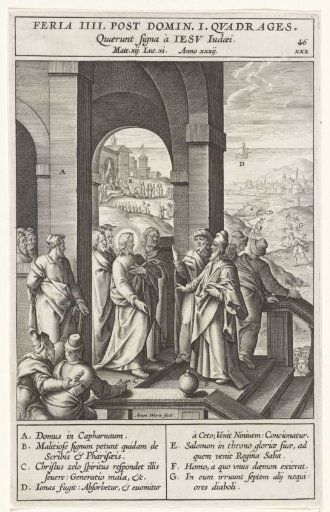 The Pharisees and scribes ask Christ for a sign