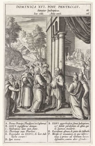 Christ heals a man with dropsy