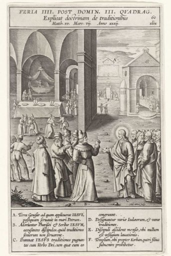 Christ in conversation with the Pharisees and scribes