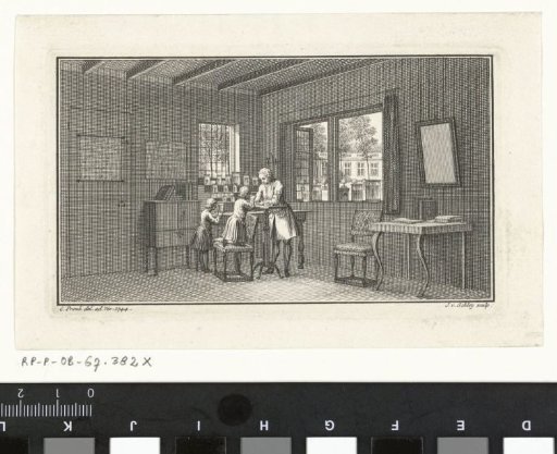 Abraham Trembley and the Bentinck sons examining freshwater polyps