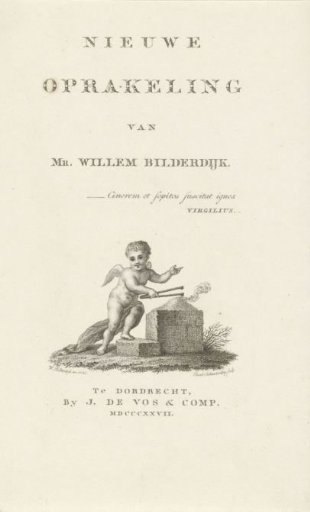Title page of Willem Bilderdijk's Nieuwe Oprakeling, 1827
