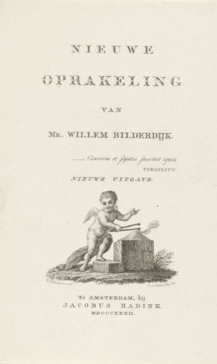 Title page of Willem Bilderdijk's Nieuwe Oprakeling, 1832