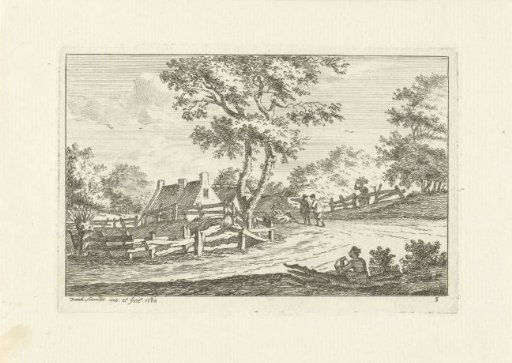 Farmhouse by a forest path