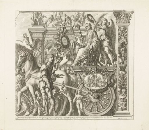 Triumphal chariot with Julius Caesar