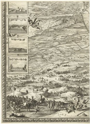 Large map of the siege of 's-Hertogenbosch by Frederick Henry (bottom left sheet), 1629