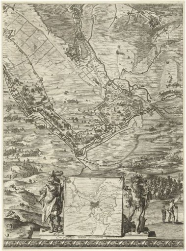 Large map of the siege of 's-Hertogenbosch by Frederick Henry (bottom middle sheet), 1629