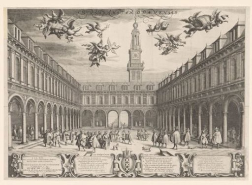 View of the Courtyard of the Exchange of Hendrik de Keyser in Amsterdam