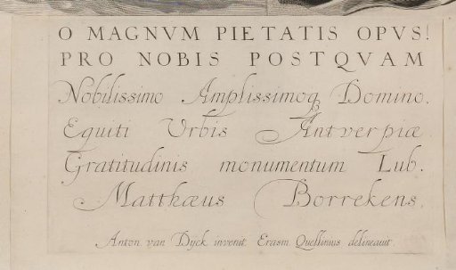 Text sheet of the Crucified Christ with Mary, John and Mary Magdalene