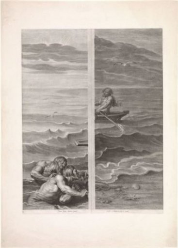 The Miraculous Draught of Fishes (left and right plates)