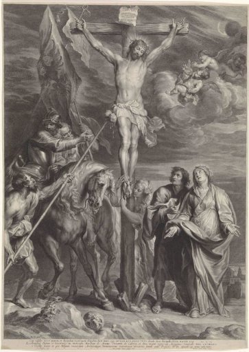 Christ on the Cross, with Mary, John, Mary Magdalene and Soldiers