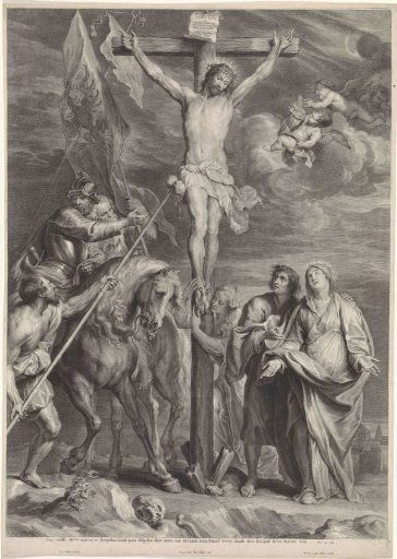 Christ on the Cross, with Mary, John, Mary Magdalene and Soldiers