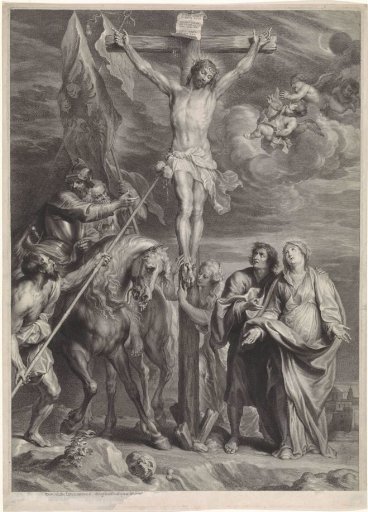Christ on the Cross, with Mary, John, Mary Magdalene and Soldiers