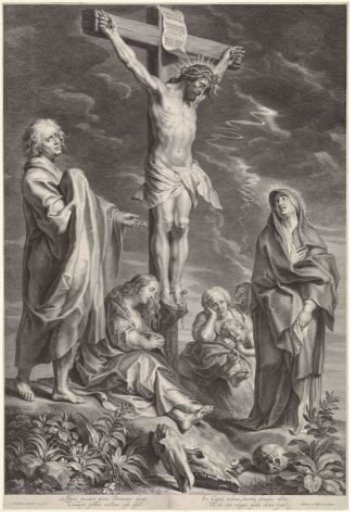 Christ on the Cross, with Mary and John
