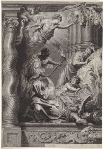 The Triumph of the Eucharist Over Idolatry, Left Sheet