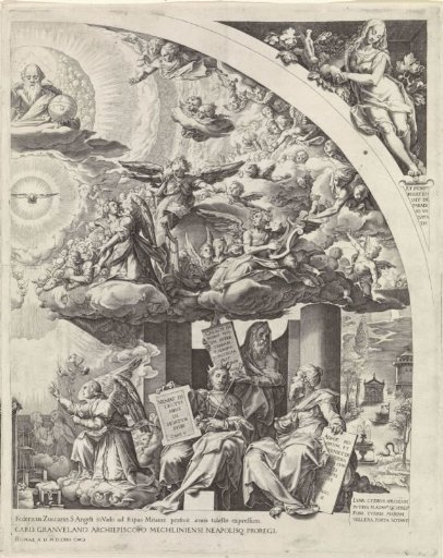 Annunciation, surrounded by prophets, right panel
