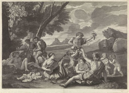 Landscape with bacchanals