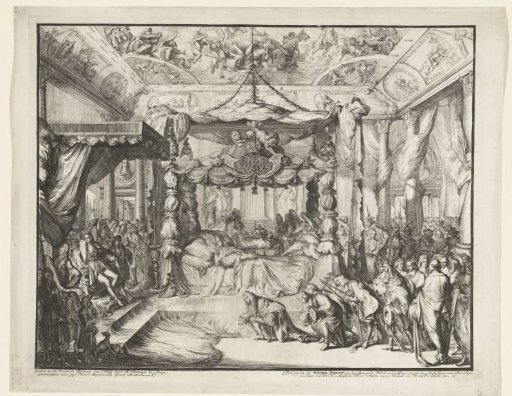Queen Mary II Stuart on her deathbed, 1695