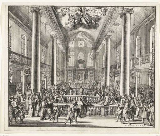 Interior of the Portuguese Synagogue in Amsterdam