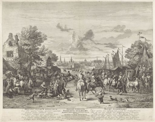 Horse market near a city