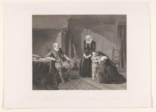The mother, wife, and son of Reinier van Oldenbarnevelt beg Maurice for mercy, 1623
