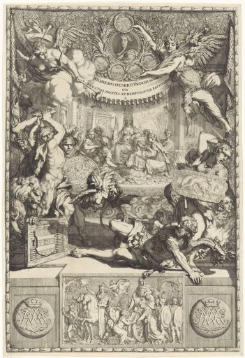 Emblem on William III, After the Campaign of 1673 and the Conquest of Grave in 1674