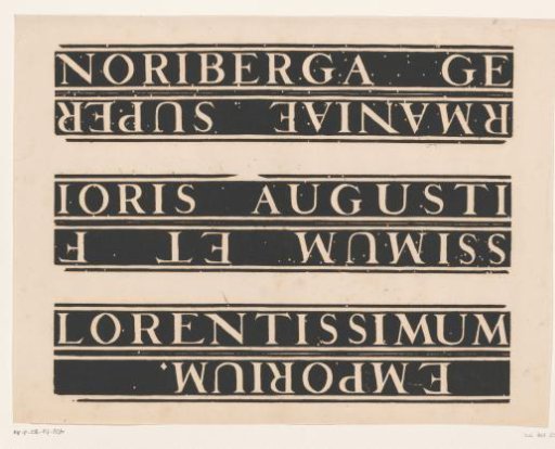 Text plate accompanying the view of Nuremberg