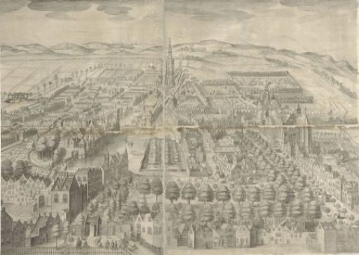 Bird's-eye view of The Hague (right plate)