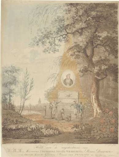 Memorial obelisk on the occasion of the death of Wilhelmina of Prussia