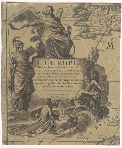 Vignette for a map of Europe with Fame