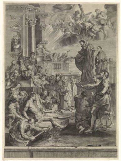 St. Francis Xavier raises a dead person to life