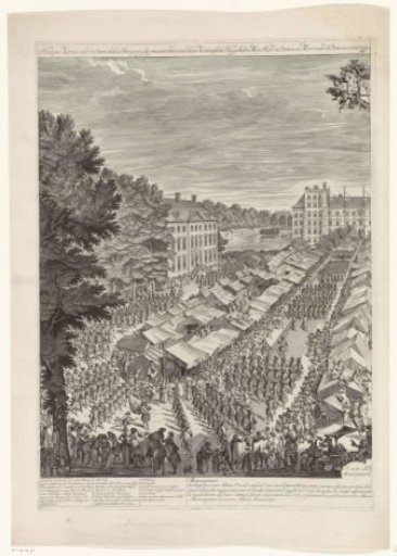 The Hague Fair with the Prince and Princess of Orange, 1686 (left sheet)
