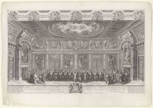 The opening of the new audience hall of the States-General (Trêveszaal), 1697