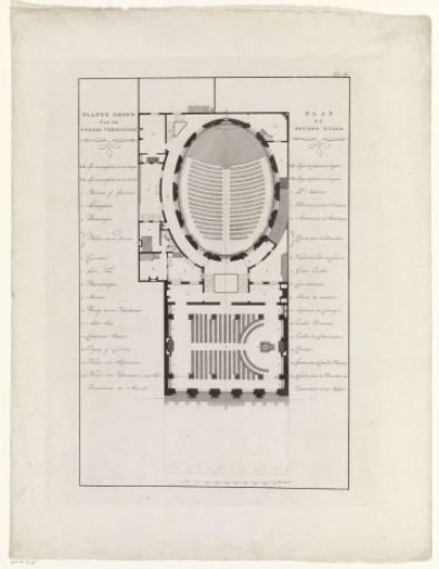 Floor plan of the second floor of the Felix Meritis building in Amsterdam