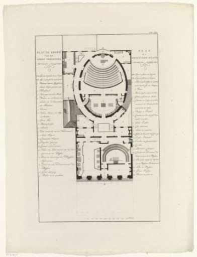 Floor plan of the third floor of the Felix Meritis building in Amsterdam