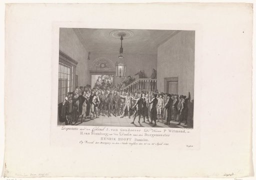 Delegation from the Crossbow Guild in Amsterdam to Hendrik Danielsz. Hooft, 1687