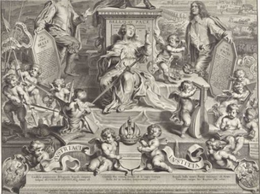 Portrait of Emperor Ferdinand III with an allegory of war and peace