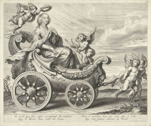Clara Isabella de Ligne-Arenberg (?) in a Triumphal Chariot