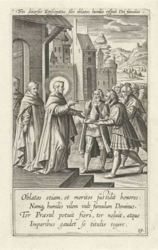 Saint Dominic refusing the bishopric of Conserano