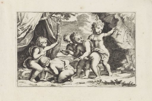 Putti Playing in Front of a Tent