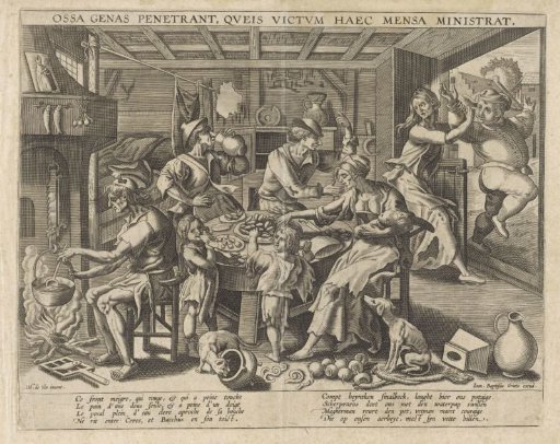 Kitchen Interior with Beggars