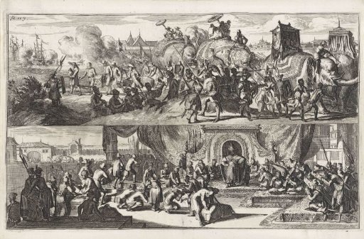 Procession of Elephants and Figures before a Ruler